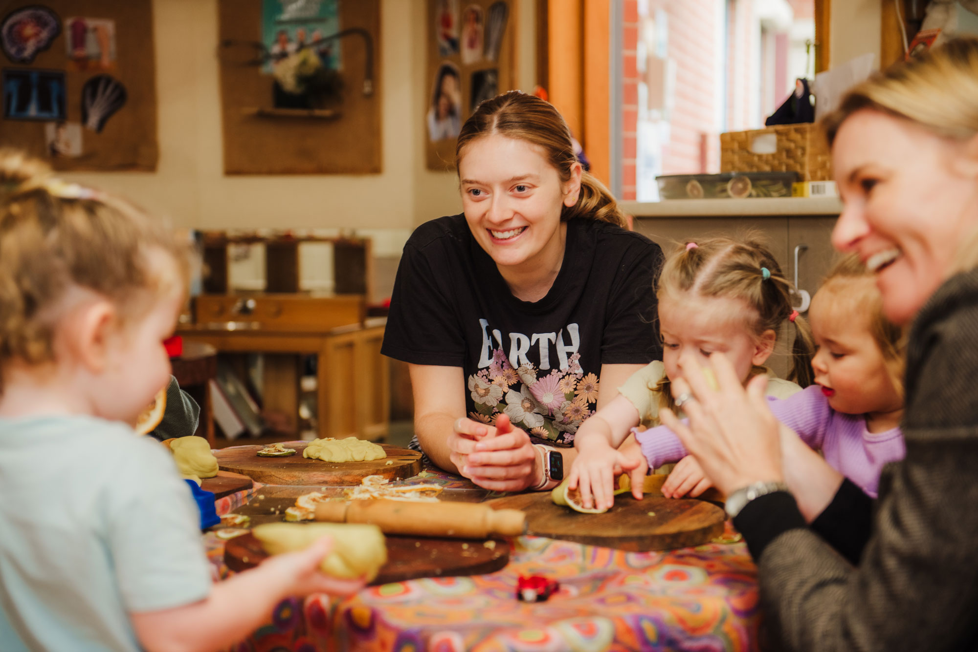 Child playing happily in early childhood education setting